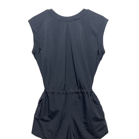 Athleta Black Utility Romper Size 2 Women’s Sleeveless V-Neck Pockets - Picture 13 of 16